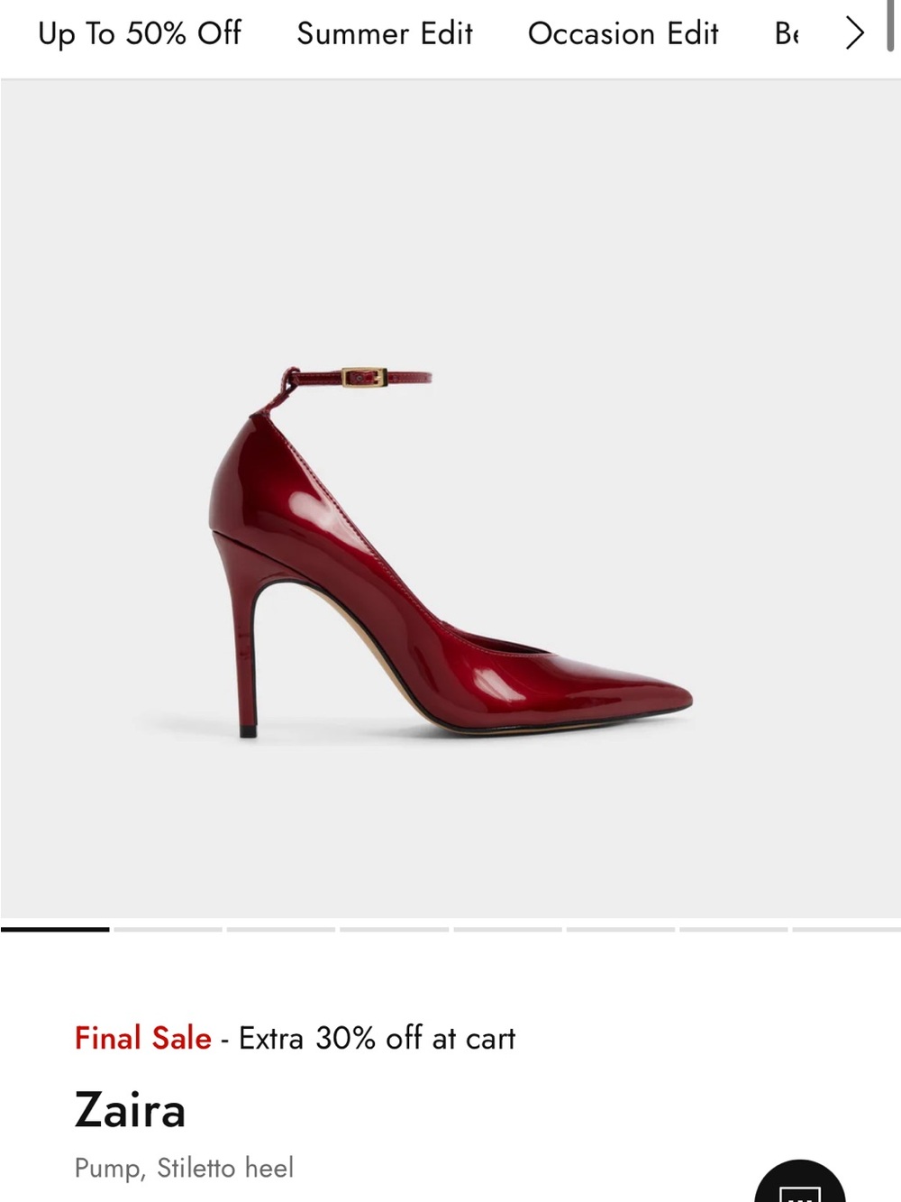 ALDO RED STILETTO PUMP POINTED HEELS